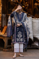BATIK-3PC LAWN EMBROIDERED SHIRT WITH CHIFFOON PRINT DUPATTA AND EMB TROUSER-NC-2603