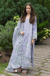 MUSHQ-3PC LAWN EMBROIDERED SHIRT WITH KHADDI NET EMB DUPATTA AND TROUSER-NC-4804