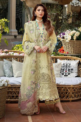 ELAF-3PC LAWN CHIKANKARI EMBROIDERED SHIRT WITH KHAADI NET EMB DUPATTA AND EMB TROUSER-NC-2601