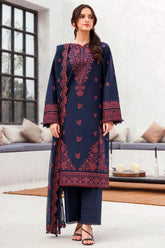 JAZMIN-3PC LAWN EMBROIDERED SHIRT WITH CHIFFON EMBROIDERED DUPATTA AND TROUSER-NC-2611