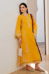 IZEL-3PC LAWN EMBROIDERED SHIRT WITH CHIFFON PRINT DUPATTA AND EMB TROUSER-NC-2621