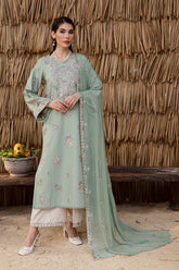BATIK-3PC LAWN EMBROIDERED SHIRT WITH CHIFFON EMBROIDERED DUPATTA AND EMB TROUSER-NC-2651