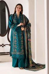 SOBIA NAZIR-3PC LAWN EMBROIDERED SHIRT WITH CHIFON PRINTED DUPATTA AND TROUSER-NC-2630