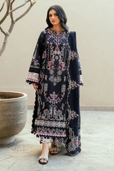 FLORENT-3PC LAWN EMBROIDERED SHIRT WITH KHADDI NET EMBROIDERED DUPATTA & TROUSER-NC-2626