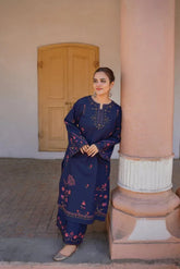 URGE-2PC LAWN EMBROIDERED SHIRT WITH TROUSER-NC-2605
