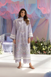 SOBIA NAZIR-3PC LAWN CHIKAN EMBROIDERED SHIRT WITH CHIFFON EMBROIDERED PRINTED DUPATTA AND EMB TROUSER -NC-2613