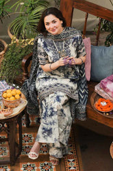 SAPPHIRE-3PC LAWN PRINTED EMB SHIRT WITH LAWN PRINTED DUPATTA AND PRINTED TROUSER-NC-2627