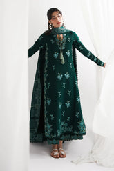GARNET-3PC LAWN EMBROIDERED SHIRT WITH KHADDI NET EMBROIDERED DUPATTA & EMB TROUSER-NC-2687