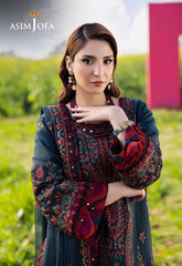 ASIM JOFA-3PC LAWN EMBROIDERED SHIRT WITH KHAADI NET EMBROIDERED DUPATTA AND TROUSER NC-2679