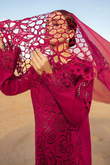 RANG RASIYA-3PC LAWN CHIKANKAARI EMBROIDERED SHIRT WITH KHADDI NET EMBROIDERED DUPATTA AND TROUSER-NC-2647