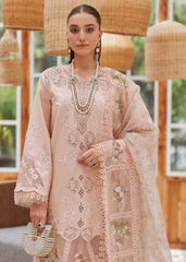 CRIMSON-3PC LAWN LASERWORK EMBROIDERED SHIRT WITH CHIFFON PRINTED EMBROIDERED DUPATTA AND TROUSER-NC-2648