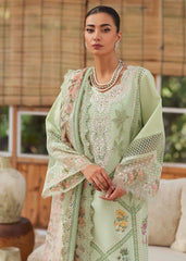 CRIMSON-3PC LAWN CHIKAANKARI EMBROIDERED SHIRT WITH CHIFOON PRINTED DUPATTA AND EMB TROUSER-NC-2648