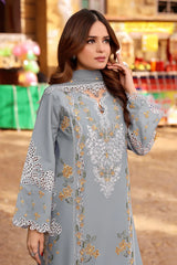 ANEELAS-3PC LAWN EMBROIDERED SHIRT WITH CHIFFON EMBROIDRED DUPATTA & EMB TROUSER-NC-2690