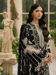 BIN ILYAS-3PC LAWN HEAVY EMBROIDERED SHIRT WITH KHADDI NET EMBROIDERED DUPATTA & LAWN TOUSER-NC-2625