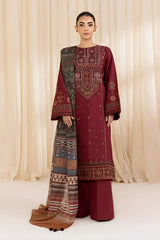 SAPPHIRE-3PC LAWN EMBROIDERED SHIRT WITH CHIFFON PRINTED DUPATTA AND TROUSER-NC-2648