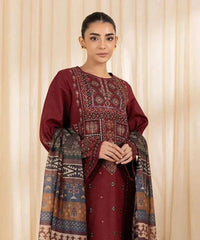 SAPPHIRE-3PC LAWN EMBROIDERED SHIRT WITH CHIFFON PRINTED DUPATTA AND TROUSER-NC-2648