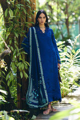 SUFFUSE-3PC LAWN EMBROIDERED SHIRT WITH KHAADI NET EMBROIDERED DUPATTA AND TROUSER-NC-2615