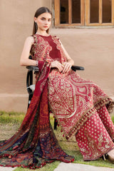 MARIA.B-3PC LAWN EMBROIDERED PRINTED SHIRT WITH CHIFFON PRINT DUPATTA AND PRINT TROUSER-NC-2618