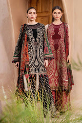 MARIA.B-3PC LAWN EMBROIDERED PRINTED SHIRT WITH CHIFFON PRINT DUPATTA AND PRINT TROUSER-NC-2617