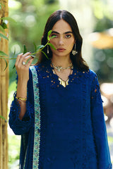 SUFFUSE-3PC LAWN EMBROIDERED SHIRT WITH KHAADI NET EMBROIDERED DUPATTA AND TROUSER-NC-2615