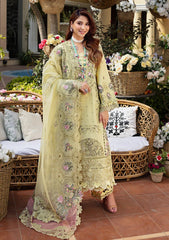 ELAF-3PC LAWN CHIKANKARI EMBROIDERED SHIRT WITH KHAADI NET EMB DUPATTA AND EMB TROUSER-NC-2601