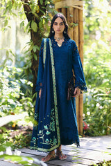 SUFFUSE-3PC LAWN EMBROIDERED SHIRT WITH KHAADI NET EMBROIDERED DUPATTA AND TROUSER-NC-2615