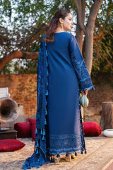 JADE-3PC LAWN CHIKANKARI EMBROIDERED SHIRT WITH CHIFFON PRINTED DUPATTA AND TROUSER -NC-2602
