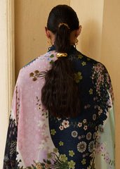 MIRANA-3PC LAWN EMBROIDERED SHIRT WITH BAMBER CHIFFON DUPATTA AND TROUSER-NC-2631