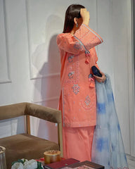 RANG RASIYA-3PC LAWN EMBROIDERED SHIRT WITH CHIFFON PRINTED DUPATTA & EMB TROUSER-BIC-2639