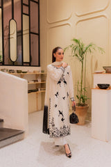 MIRANA-3PC LAWN EMBROIDERED SHIRT WITH BAMBER TYE&DYE CHIFFON DUPATTA AND TROUSER-NC-2663