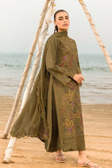 RANG RASIYA-3PC LAWN EMBROIDERED SHIRT WITH CHIFOON EMBROIDERED DUPATTA AND TROUSER-NC-2614