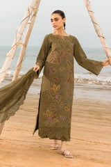 RANG RASIYA-3PC LAWN EMBROIDERED SHIRT WITH CHIFOON EMBROIDERED DUPATTA AND TROUSER-NC-2614