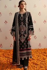 MAHNUR-3PC LAWN HEAVY EMBROIDERED SHIRT WITH CHIFFON EMB DUPATTA AND TROUSER -NC-2690