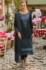 MAHNUR-3PC LAWN EMBROIDERED SHIRT WITH KHADDI NET EMB DUPATTA AND TROUSER-NC-4738