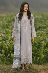IZEL-3PC LAWN EMBROIDERED SHIRT WITH CHIFFON PRINTED DUPATTA AND TROUSER-NC-2662