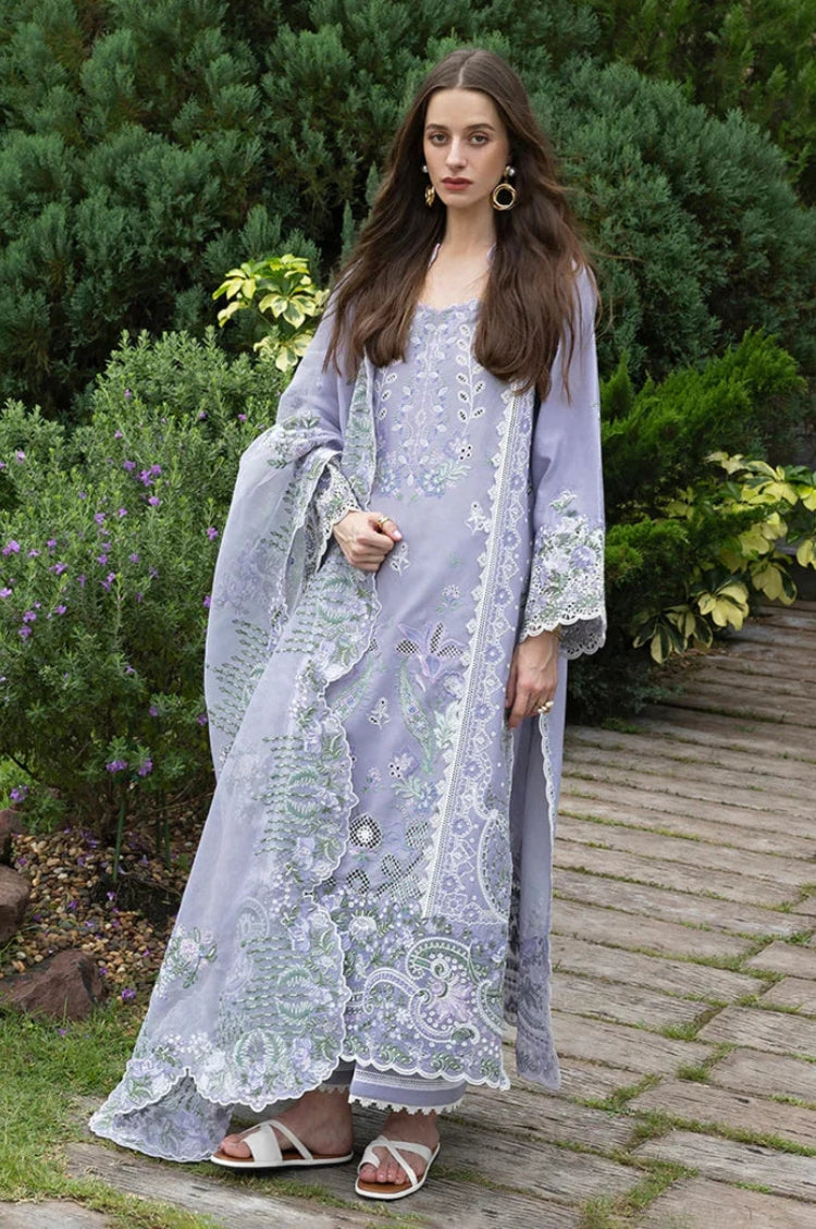 MUSHQ-3PC LAWN EMBROIDERED SHIRT WITH KHADDI NET EMB DUPATTA AND TROUSER-NC-4804