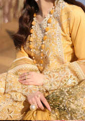 IMROZIA-3PC LAWN CHIKANKARI EMBROIDERED SHIRT WITH KHADDI NET EMB DUPATTA AND EMB TROUSER-NC-4707