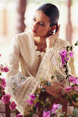 SUFFUSE-3PC LAWN CHIKAANKARI EMBROIDERED SHIRT WITH KHADDI NET EMBROIDERED DUPATTA AND TROUSER -NC-4719