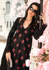 MARIA B-3PC LAWN EMBROIDERED SHIRT WITH MONARK PRINT DUPATTA & TROUSER-NC-2675