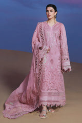 NUREH-3PC LAWN SEQUIN CHIKANKAARI EMBROIDERED SHIRT WITH KHADDI NET EMBROIDERED DUPATTA AND TROUSER-NC-2600