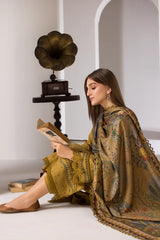 SOBIA NAZIR-3PC LAWN EMBROIDERED SHIRT WITH CHIFFON PRINTED DUPATTA AND TROUSER-NC-2631