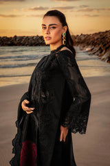 RANG RASIYA-3PC LAWN LASER WORK EMB SHIRT WITH ORGANZA EMBROIDERED DUAPATTA AND TROUSER-NC-2644