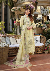 ELAF-3PC LAWN CHIKANKARI EMBROIDERED SHIRT WITH KHAADI NET EMB DUPATTA AND EMB TROUSER-NC-2601