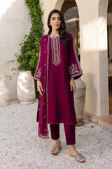 BATIK-3PC LAWN EMBROIDERED SHIRT WITH BAMBER CHIFFON EMBROIDERED DUPATTA AND TROUSER-NC-2633