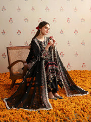 MAHNUR-3PC LAWN HEAVY EMBROIDERED SHIRT WITH CHIFFON EMB DUPATTA AND TROUSER -NC-2690