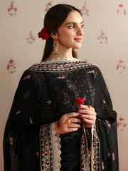 MAHNUR-3PC LAWN HEAVY EMBROIDERED SHIRT WITH CHIFFON EMB DUPATTA AND TROUSER -NC-2690