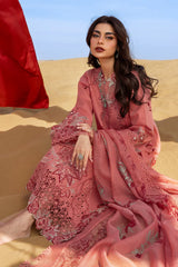 RANG RASIYA-3PC LAWN CHIKANKARI EMBROIDERED SHIRT WITH KHAADI NET EMBROIDERED DUPATTA AND TROUSER -NC-2675