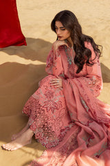 RANG RASIYA-3PC LAWN CHIKANKARI EMBROIDERED SHIRT WITH KHAADI NET EMBROIDERED DUPATTA AND TROUSER -NC-2675