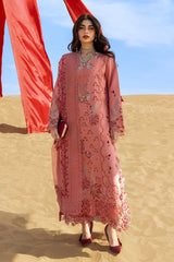 RANG RASIYA-3PC LAWN CHIKANKARI EMBROIDERED SHIRT WITH KHAADI NET EMBROIDERED DUPATTA AND TROUSER -NC-2675