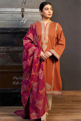 ZARA SHAH JAHAN-3PC LAWN EMBROIDERED SHIRT WITH CHIFFON PRINTED DUPATTA AND TROUSER-NC-2646